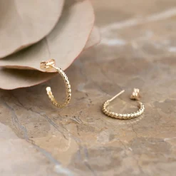 LUCCA SOLID GOLD CREOL EARRING - Sisi Copenhagen
