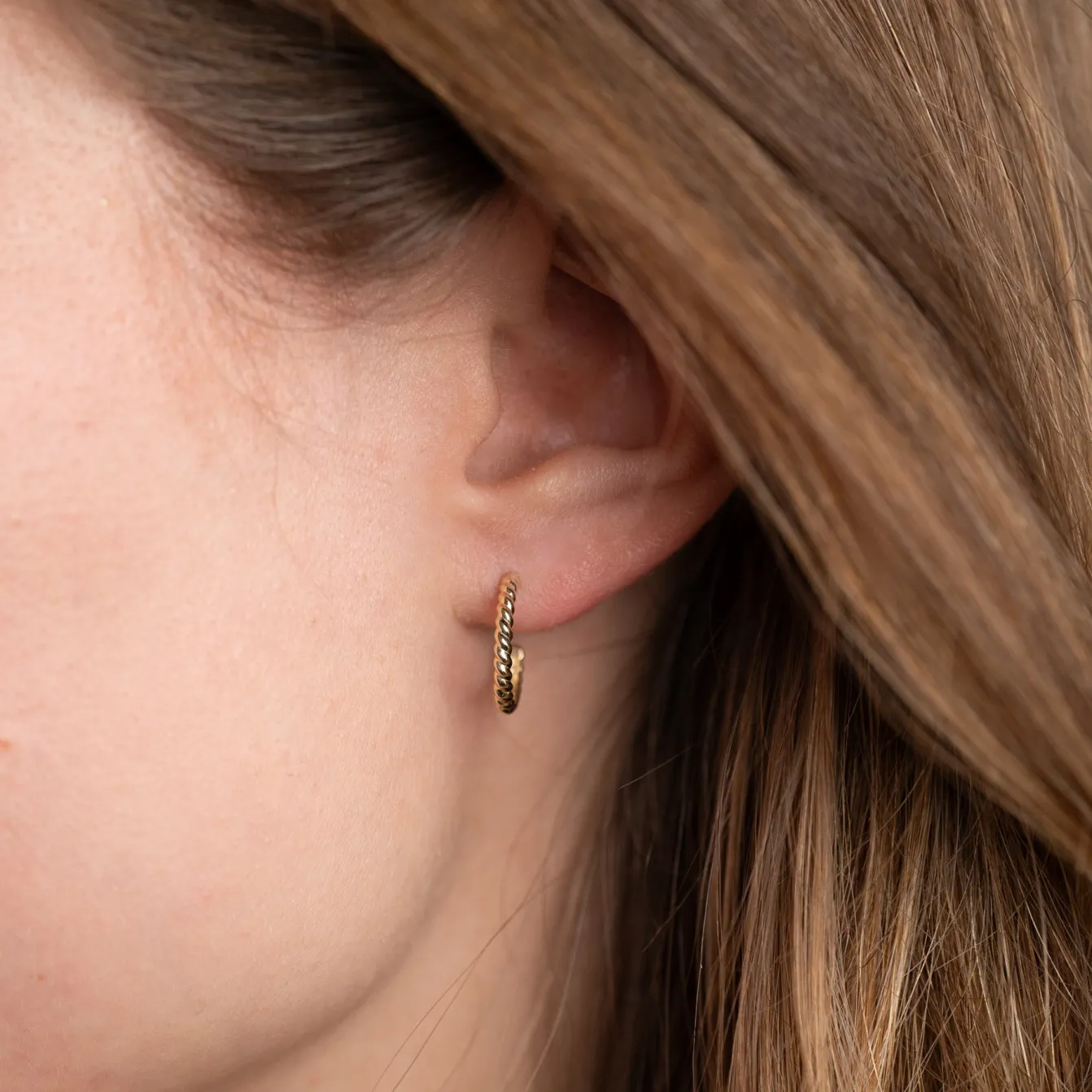 LUCCA SOLID GOLD CREOL EARRING - Sisi Copenhagen