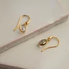 LULU GREEN AMETHYST GOLDEN EARRING - Sisi Copenhagen