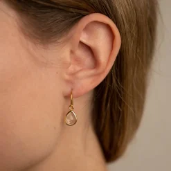 LULU GREEN AMETHYST GOLDEN EARRING - Sisi Copenhagen