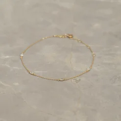 MADELINE CRYSTAL SOLID GOLD BRACELET