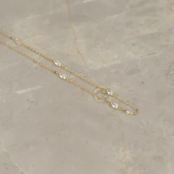 MADELINE CRYSTAL SOLID GOLD BRACELET