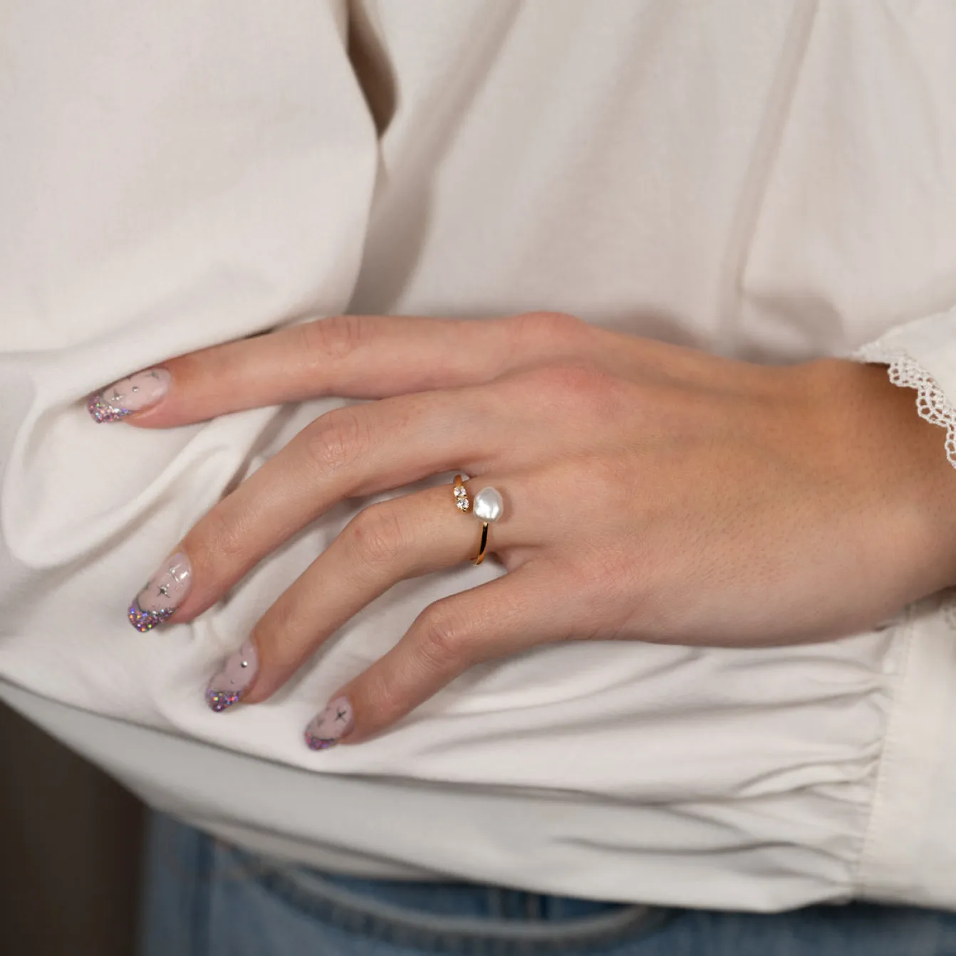 MAGDA PEARL GOLDEN RING