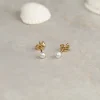 MAGGIE PEARL SOLID GOLD STUD EARRING - 3mm