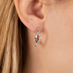 MAIA SILVER CREOL EARRING