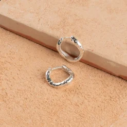 MAIA SILVER HUGGIE EARRING
