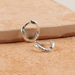 MAIA SILVER HUGGIE EARRING