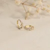 MAISIE CRYSTAL SOLID GOLD CREOL EARRING