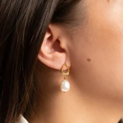 MARCELLA PEARL GOLDEN EARRING - Sisi Copenhagen