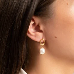 MARCELLA PEARL GOLDEN EARRING - Sisi Copenhagen