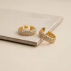 MARILYN CRYSTAL GOLDEN CREOL EARRING - Sisi Copenhagen