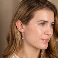 MARIS PEARL SOLID GOLD EARRING