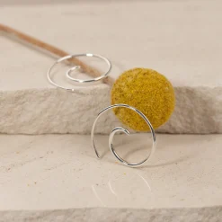 MARTINA SILVER CREOL EARRING