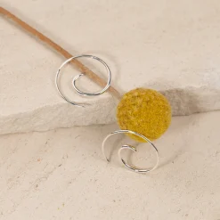 MARTINA SILVER CREOL EARRING