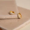 MARY CRYSTAL GOLDEN CREOL EARRING