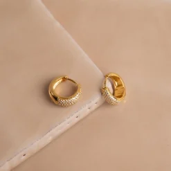 MARY CRYSTAL GOLDEN CREOL EARRING