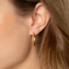 MATILDA LARGE GOLDEN CREOL EARRING - Sisi Copenhagen