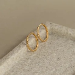 MATILDA LARGE GOLDEN CREOL EARRING - Sisi Copenhagen