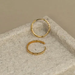MATILDA LARGE GOLDEN CREOL EARRING - Sisi Copenhagen