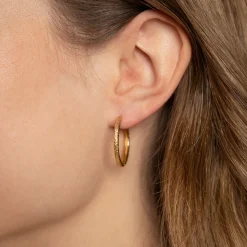 MATILDA LARGE GOLDEN CREOL EARRING - Sisi Copenhagen