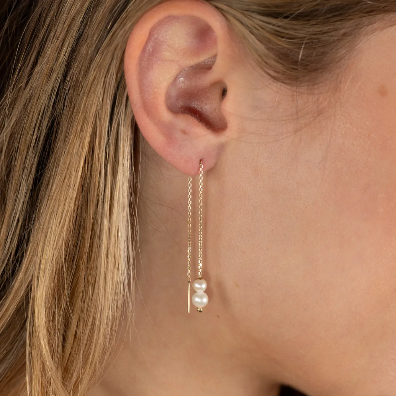 MEGHAN PEARL SOLID GOLD EARRING