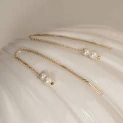 MEGHAN PEARL SOLID GOLD EARRING