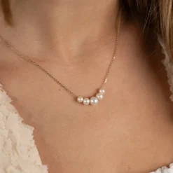 MEGHAN PEARL SOLID GOLD NECKLACE