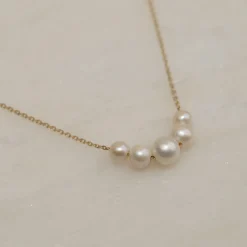 MEGHAN PEARL SOLID GOLD NECKLACE