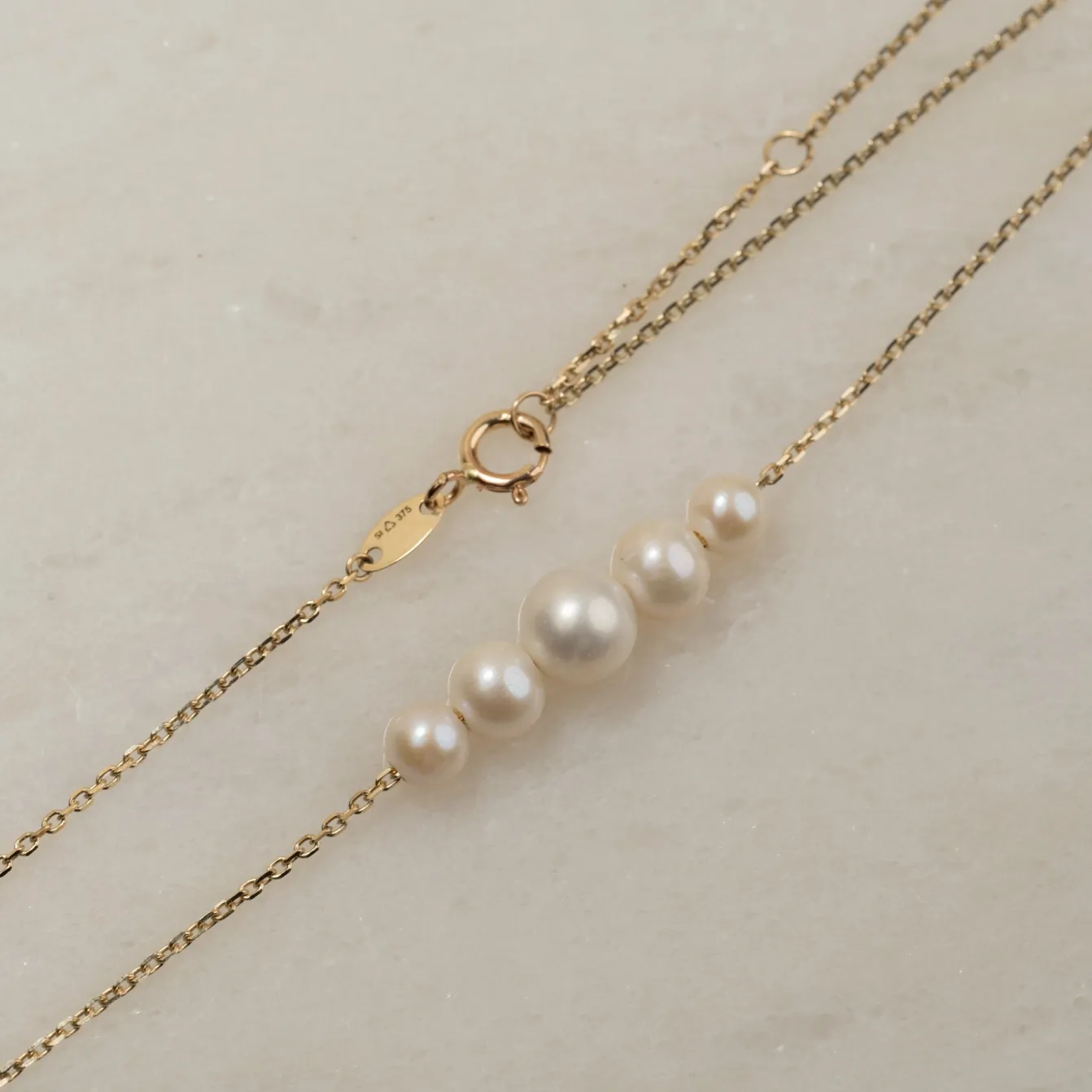 MEGHAN PEARL SOLID GOLD NECKLACE