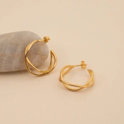 MIA GOLDEN CREOL EARRING - Sisi Copenhagen