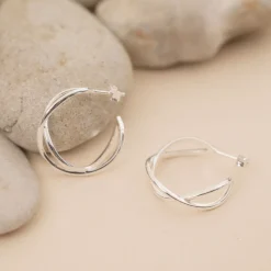 MIA SILVER CREOL EARRING - Sisi Copenhagen