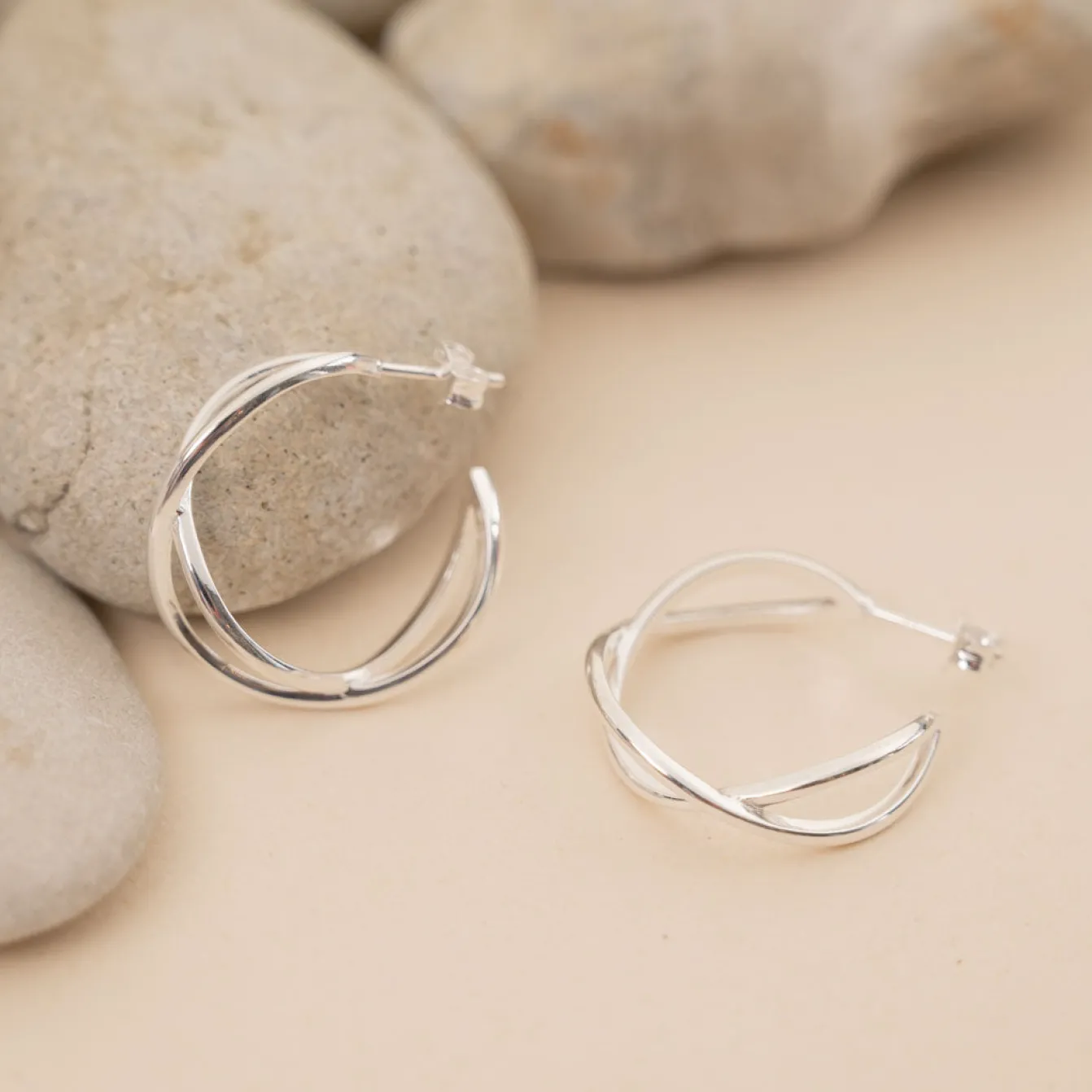 MIA SILVER CREOL EARRING - Sisi Copenhagen