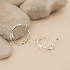 MIA SILVER CREOL EARRING - Sisi Copenhagen
