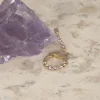 MILEY PURPLE AMETHYST SOLID GOLD EARRING