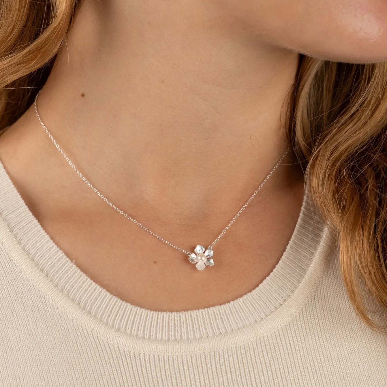 MONA PEARL SILVER CHAIN
