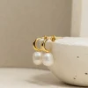 NAJA PEARL GOLDEN EARRING
