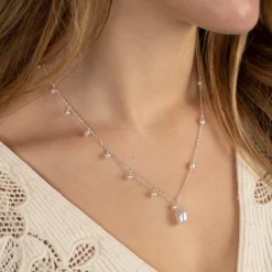 NANNA PEARL SILVER NECKLACE
