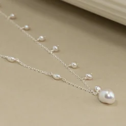 NANNA PEARL SILVER NECKLACE