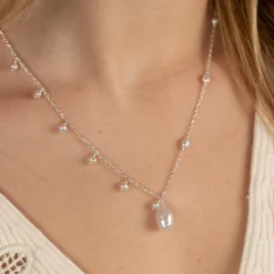 NANNA PEARL SILVER NECKLACE