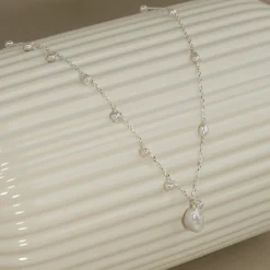 NANNA PEARL SILVER NECKLACE