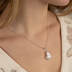 NELLIE PEARL SILVER PENDANT