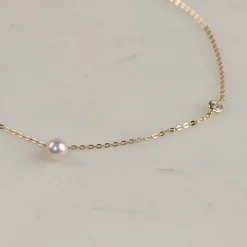 NICOLE PEARL SOLID GOLD BRACELET