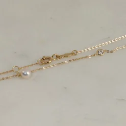 NICOLE PEARL SOLID GOLD BRACELET