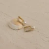 NIKOLA PEARL SOLID GOLD EARRING