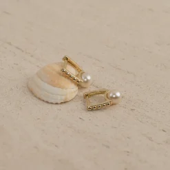 NIKOLA PEARL SOLID GOLD EARRING