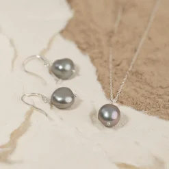 NOELLA GREY PEARL SILVER PENDANT