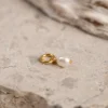 NOVA WHITE PEARL GOLDEN PENDANT - Sisi Copenhagen