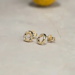 OLEA SOLID GOLD STUD EARRING