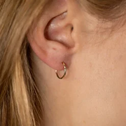 OLIVIA SOLID GOLD CREOL EARRING