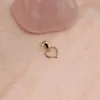 OPEN HEART SOLID GOLD PENDANT